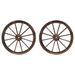 Heritage Rustic Wagon Wheel Trellis Wooden Wall Decor Set of 2