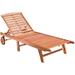 V255 5 Back Levels Outdoor Wood Single Chaise Lounge for Outdoor Relaxation