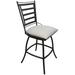 Jenna Outdoor/Indoor Counter Bar or Extra Tall Armless Bar Stool on Dark Nut