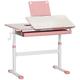 Qaba Kids Desk, Height Adjustable Children School Study Table, Student Writing Desk with Tilt Desktop, Pink