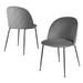 Set of 2 Modern Velvet Upholstered Dining Chair with Metal Legs - 19.5" x 21" x 31"