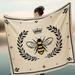 Bee In Crest Knit Throw