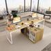 Versatile Twin Desk for Collaborative Workspaces with Adjustable Setup