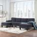 Comfy Velvet Living Room U Shaped Sectional,Oversized Sofa Couches with Double Chaise