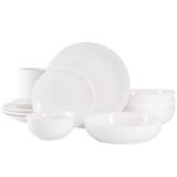 Gibson Home Gracious Dining 16 Piece Double Bowl Dinnerware Set