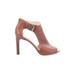 Louise Et Cie Heels: Brown Solid Shoes - Women's Size 8 1/2 - Almond Toe