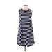 Gap Casual Dress - A-Line Crew Neck Sleeveless: Blue Color Block Dresses - Women's Size Medium Tall