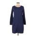Lole Casual Dress - Shift Scoop Neck 3/4 sleeves: Blue Dresses - Women's Size Medium