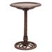 Alpine Blue Pedestal Birdbath w/ Scrollwork Base & Ground Stakes, Polypropylene | 28 H x 20 W x 20 D in | Wayfair TEC116BZ