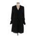 Trixxi Casual Dress - Shirtdress: Black Dresses - Women's Size Large