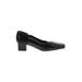 J. Renee Heels: Slip On Chunky Heel Work Black Solid Shoes - Women's Size 9 - Pointed Toe