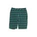 Annika Cutter & Buck Athletic Shorts: Green Plaid Activewear - Women's Size 6 - Dark Wash