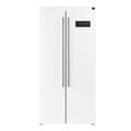 Forno Salerno 33-inch Freestanding Side-by-Side Refrigerator, 15.6 cu.ft. w/ Antique Brass Handles in White | 70.1 H x 32.7 W x 27.48 D in | Wayfair