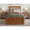 AFI Furnishings Mission Twin XL Platform Bed w/ Footboard & Twin XL Trundle in Light Toffee Wood in Brown | 41.34 H x 42.76 W x 82.76 D in | Wayfair