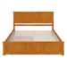 AFI Furnishings Madison King Platform Bed w/ Matching Footboard & Twin XL Trundle in Walnut Wood in Brown | 50 H x 79.92 W x 83.46 D in | Wayfair