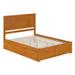 AFI Furnishings Madison Twin XL Platform Bed w/ Footboard & Twin XL Trundle in Light Toffee Wood in Brown | 50 H x 63.7 W x 82.76 D in | Wayfair