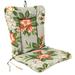 Longshore Tides 21" x 38" Outdoor Chair Cushion w/ Ties & Loop Polyester in Green/Brown | 3.5 H x 21 W x 38 D in | Wayfair