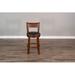 Loon Peak® Spitler Swivel Bar & Counter Stool Wood/Upholstered in Brown | 37.5 H x 17 W x 18 D in | Wayfair 528C25C204A44397A435285E1F7631AB