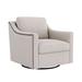 Armchair - Latitude Run® 360 Degree Swivel Cotton & Linen Upholstered Armchair Linen/Metal | 32.3 H x 31.1 W x 32.7 D in | Wayfair