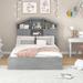 Harper Orchard Valeriani Platform Storage Bed Wood in Gray | 48.8 H x 56.11 W x 82.41 D in | Wayfair 377C3F8B3C104E40892EC49760A42D6F