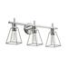 17 Stories Zlatana 3 - Light Industrial Bathroom Vanity Light Metal in Gray | 9.6 H x 23 W x 7 D in | Wayfair 932712B54BBC48D4BE69552FDBCC66D0