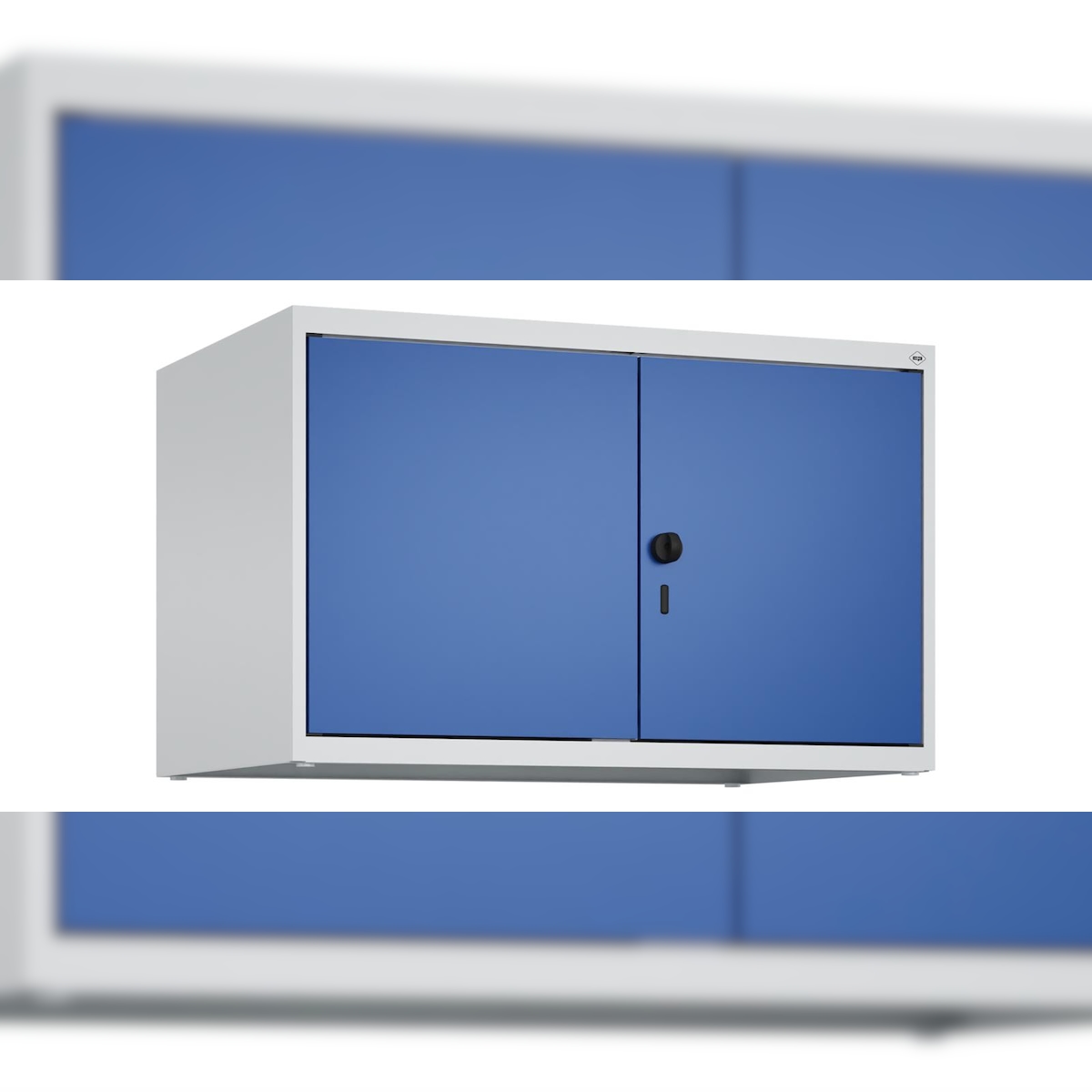 C+P Aufsatzschrank Classic PLUS, 2 Abteile, 500x800x500mm, 7035/5010 Image