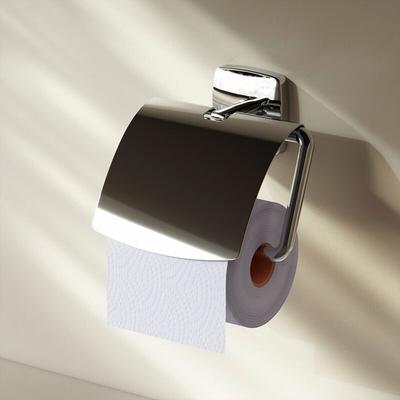 Toilettenpapierhalter mit Deckel Wandmontage ohne bohren klebend Klopapierhalter Edelstahl wc