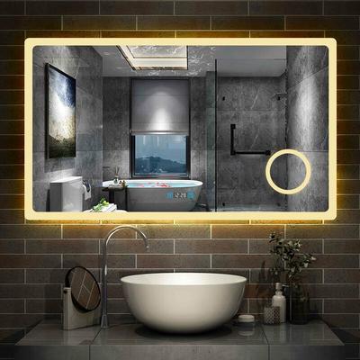 Badspiegel mit Beleuchtung Badezimmerspiegel Wandspiegel Wasserdicht Wandmontagespiegel