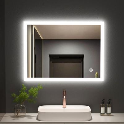 Badspiegel mit Beleuchtung 80x60 Badezimmerspiegel 3 Lichtfarbe led Energie Wandspiegel mit