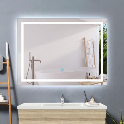 Badspiegel mit Beleuchtung led Wandspiegel Badezimmerspiegel Beschlagfrei Kaltwei 90 x 60 cm Image