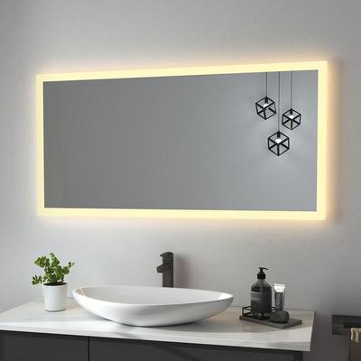 Heilmetz - Badspiegel 120x60cm led Badezimmerspiegel Warm Licht 3000K Spiegel mit Beleuchtung hd