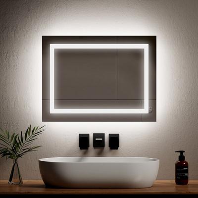 EMKE Badspiegel mit Beleuchtung Rechteckig LED Badspiegel Wandspiegel mit Beschlagfrei 3000K/6500K
