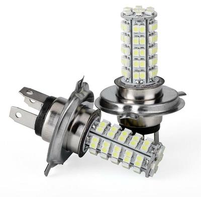 2 Stück Auto H4 68 Smd LED 6000k Super White Head Light Scheinwerferlampen Lampe oder Tagfahrlicht