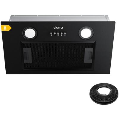 Ciarra - Unterbauhaube Einbau Integrierte Dunstabzugshaube 52cm 300 m3/h Umluft LED-Beleuchtung