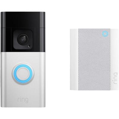 B0BFJNL42P IP-Video-Türsprechanlage Video Doorbell + Chime (2nd Gen) wlan Nickel (matt), Schw - Ring