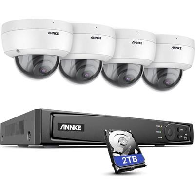 ANNKE H800 8MP 4K Ultra HD PoE-Überwachungskamerasystem, H.265+ NVR mit 4 4K-Dome-Kameras,