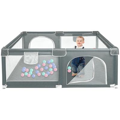 Laufgitter für Baby,Faltbar Baby Haloyo Playpen Kinderzaun,Oxford-Gewebe Laufgitter