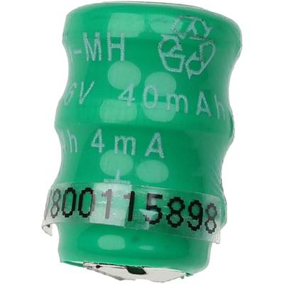 Vhbw - Knopfzellen Akku Typ V40H (NiMH, 40mAh, 3.6V) - Säule mit 3 Zellen, 2 Pins Printanschluss, Image