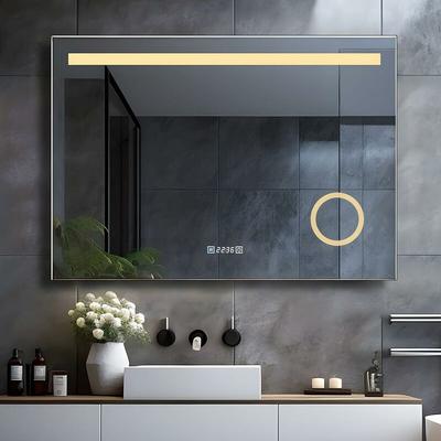 Meesalisa - led Badspiegel mit Beleuchtung 70 80 100 120 cm, Bad Spiegel Groß badezimmerspiegel mit