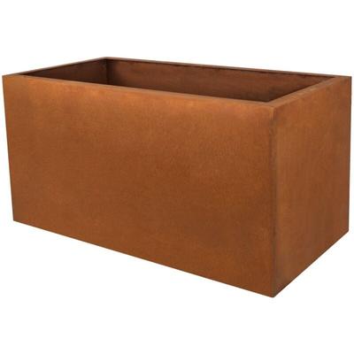 Designer-Pflanztrog aus Cortenstahl Viva 60 x 27 x 26 cm Pflanzkübel in Edelrost-Optik - Köhko Image