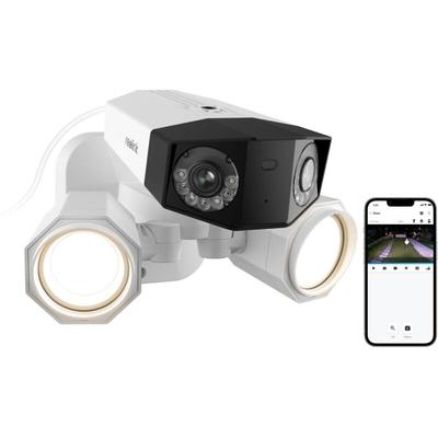 4K 8MP PoE Dual-Überwachungskamera mit Auto Zoom & Tracking, Weitwinkel- & Teleobjektiv,