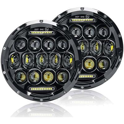 2 Stück 7 Zoll runde 150 w LED-Scheinwerfer für Wrangler Jk Tj Lj 1997–17 Image