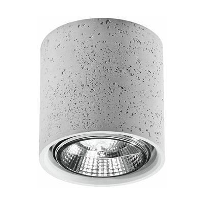 Licht-erlebnisse - Deckenspot Grau ø 14 cm Beton massiv GU10 Aufputz Deckenspot Küche Wohnzimmer Image