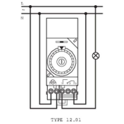 Finder - 12.01.8.230.0000 Zeitschaltuhr für Hutschiene 230 v/ac Tagesprogramm, Motorantrieb Image