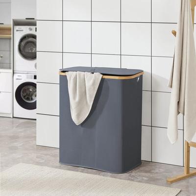 Wäschekorb Rusko 140L Dunkelgrau [en.casa] Image