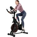 Merax Heimtrainer Speedbike Fitnessfahrrad, verstellbar mit Display und Pulsfrequenz, belastbar bis