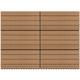 Prolenta Premium - Terrassenfliesen 6 Stk. wpc 60x30 cm 1,08 m² - Braun