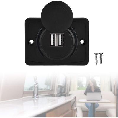 Sjlerst - Suuonee Dual usb Autoladegerät, 3.1A Auto Dual Black abs USB-Anschluss Ladegerät Image