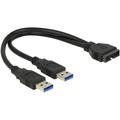 Delock - usb 3.2 Gen 1 (usb 3.0) Adapter [2x usb 3.2 Gen 1 Stecker a (usb 3.0) - 1x usb 3.2 Gen 1