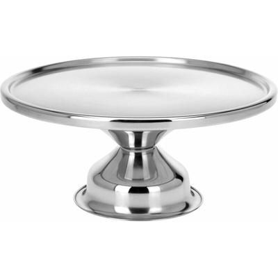 Spetebo - Edelstahl Tortenständer mit Fuß - 33 cm - Metall Servierplatte für Kuchen und Torten Image